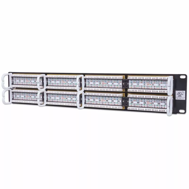 Intellinet patch panel, Cat6, UTP, 48-port, 2U, čierny