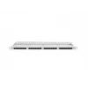 Lanberg PPU6-0024-S 19-palcový patch panel, 24-portový Cat6 UTP, 0,5U, sivý