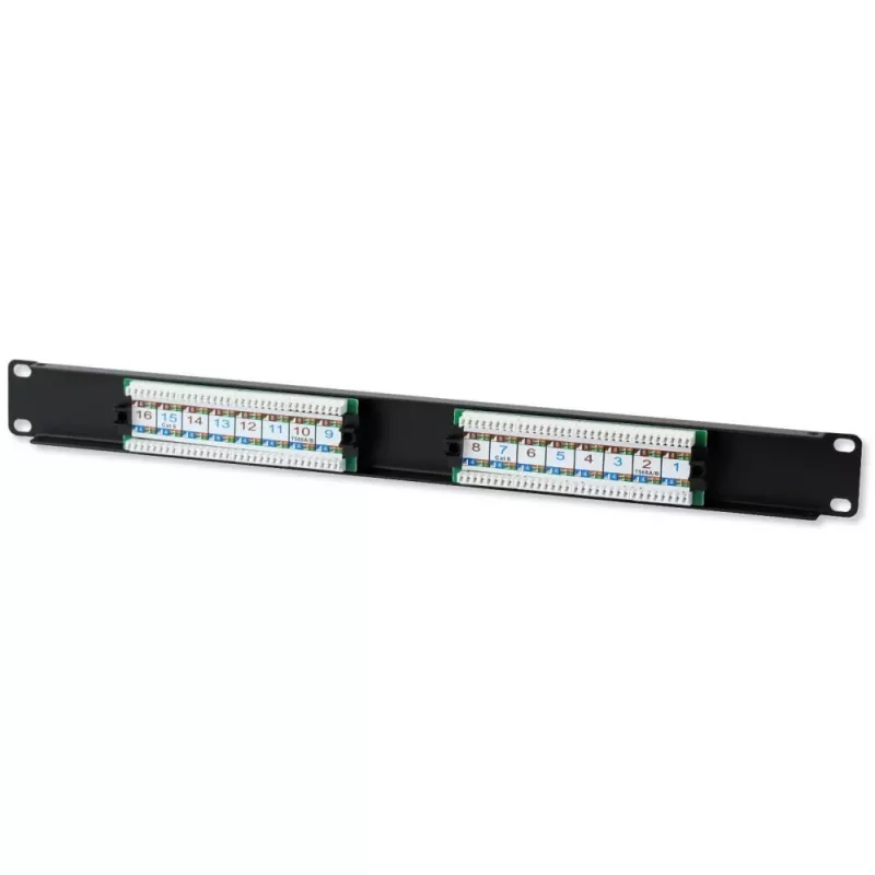 Techly patch panel UTP 16 portov RJ45 Cat.6 I-PP 16-RU-C6T