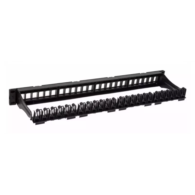 Techly modulárny patch panel 24 miest UTP s vyberateľnými modulmi 1HE čierny