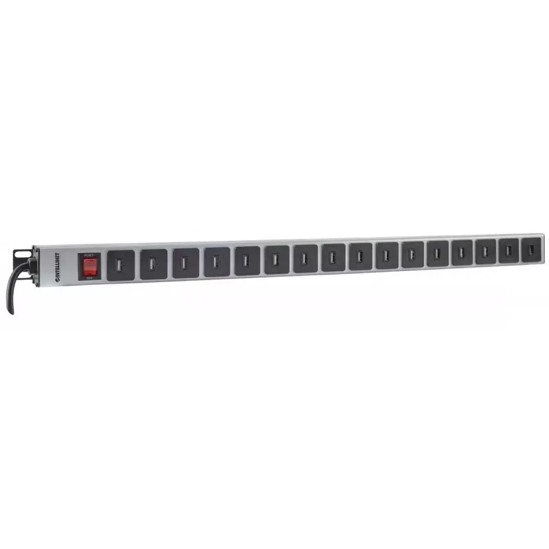 Jednotka rozvodu napájania Intellinet vertikálna racková montáž 16-port USB-A