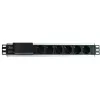 Techly I-CASE STRIP-16SH zásuvková lišta (PDU) 6 AC výstupov 1.5HE čierna, strieborná