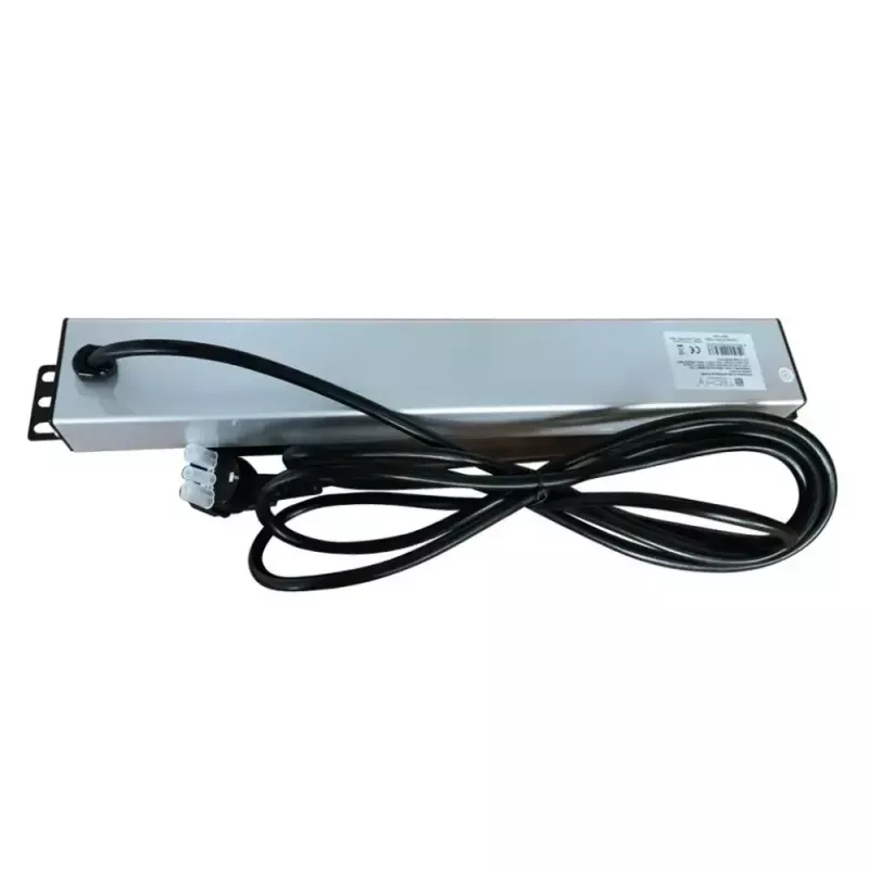 Techly I-CASE STRIP-16SH zásuvková lišta (PDU) 6 AC výstupov 1.5HE čierna, strieborná