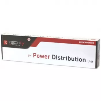 Techly I-CASE STRIP-61UD power distribution unit (PDU) 6 AC outlet(s) 1U čierna, červená