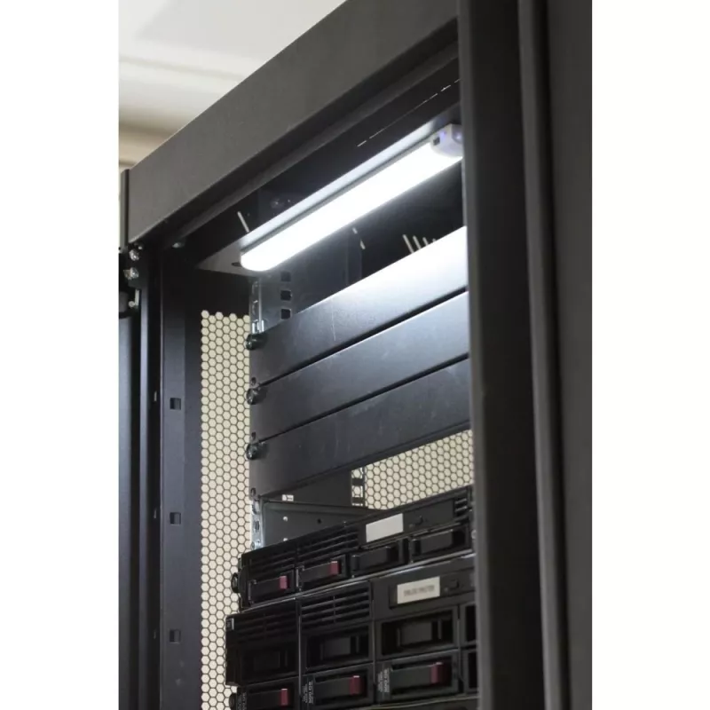 Techly 026289 magnetický LED osvetľovací panel pre 19-palcovú rack skriňu, snímač pohybu a dotyku, napájací zdroj 12 V DC, kábel 3 m