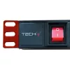 Techly I-CASE STRIP-18C20 jednotka rozvodu napájania (PDU) 8 AC výstup/výstupy 1U čierna, červená
