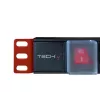 Techly I-CASE STRIP-18C20 jednotka rozvodu napájania (PDU) 8 AC výstup/výstupy 1U čierna, červená