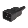 Techly I-CASE STRIP-18C20 jednotka rozvodu napájania (PDU) 8 AC výstup/výstupy 1U čierna, červená