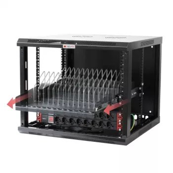 Racková polica Techly I-CABINET-TRAY14BK čierna 4U 19