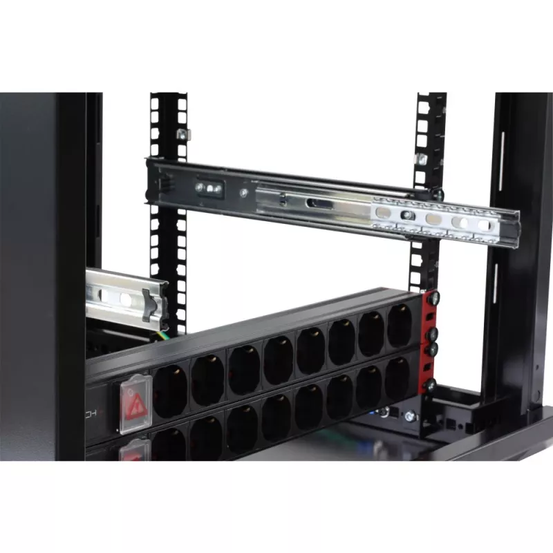 Racková polica Techly I-CABINET-TRAY14BK čierna 4U 19