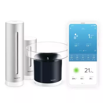 Netatmo Rain Pack „inteligentná domáca meteorologická stanica + inteligentný dážďomer“