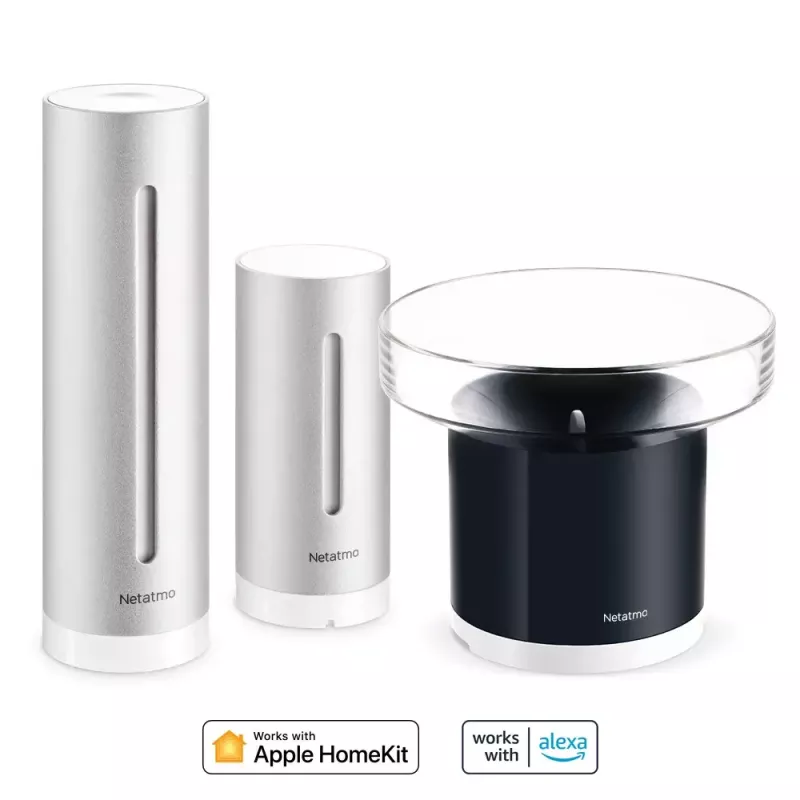 Netatmo Rain Pack „inteligentná domáca meteorologická stanica + inteligentný dážďomer“
