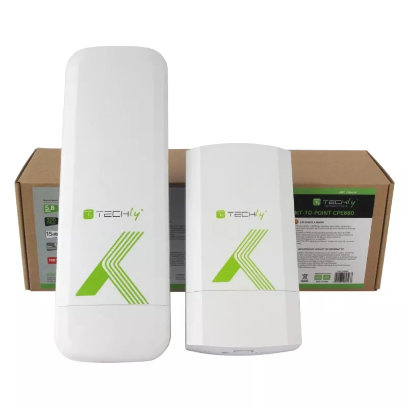 Techly I-WL-CPE880 (108439) vonkajšie CPE / prístupový bod / opakovač, Wi-Fi 802.11n, 5,8 GHz, 15 dBi, 300 Mb/s, most Point-to-Point / Point-to-Multipoint