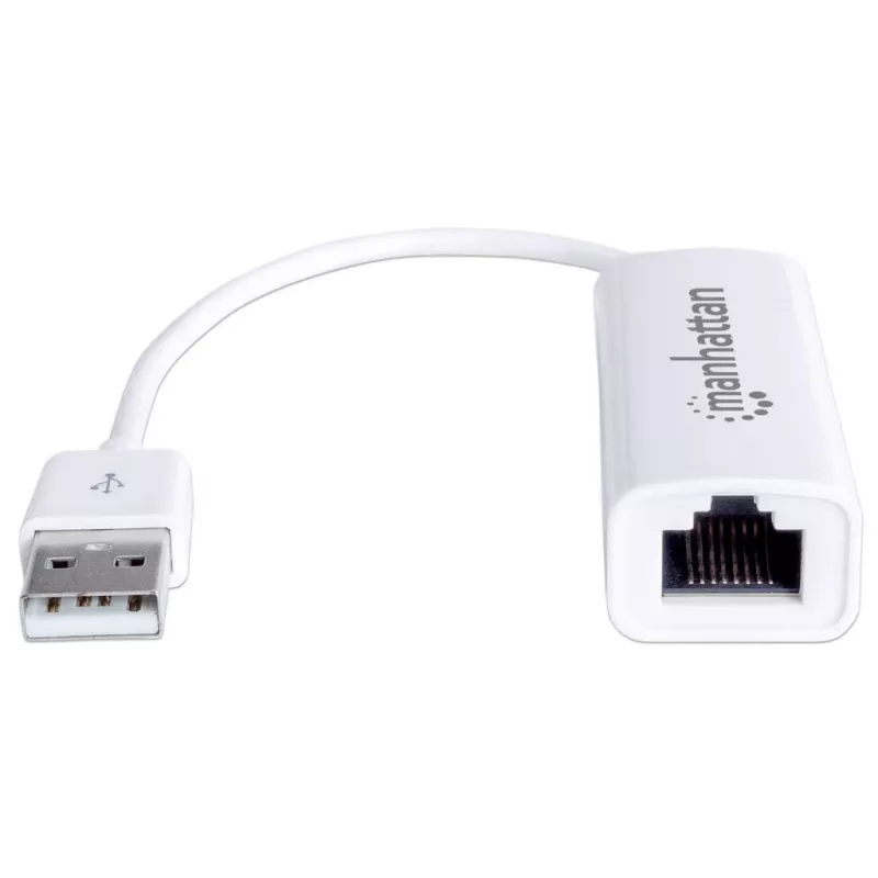 Manhattan 506731 adaptér USB 2.0 na Fast Ethernet, USB na RJ45, 10/100 Mb/s, biely