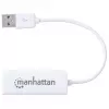 Manhattan 506731 adaptér USB 2.0 na Fast Ethernet, USB na RJ45, 10/100 Mb/s, biely