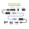 Techly IUSB-EXTENDTY2 káblový adaptér RJ-45 USB 2.0 Type-A čierny