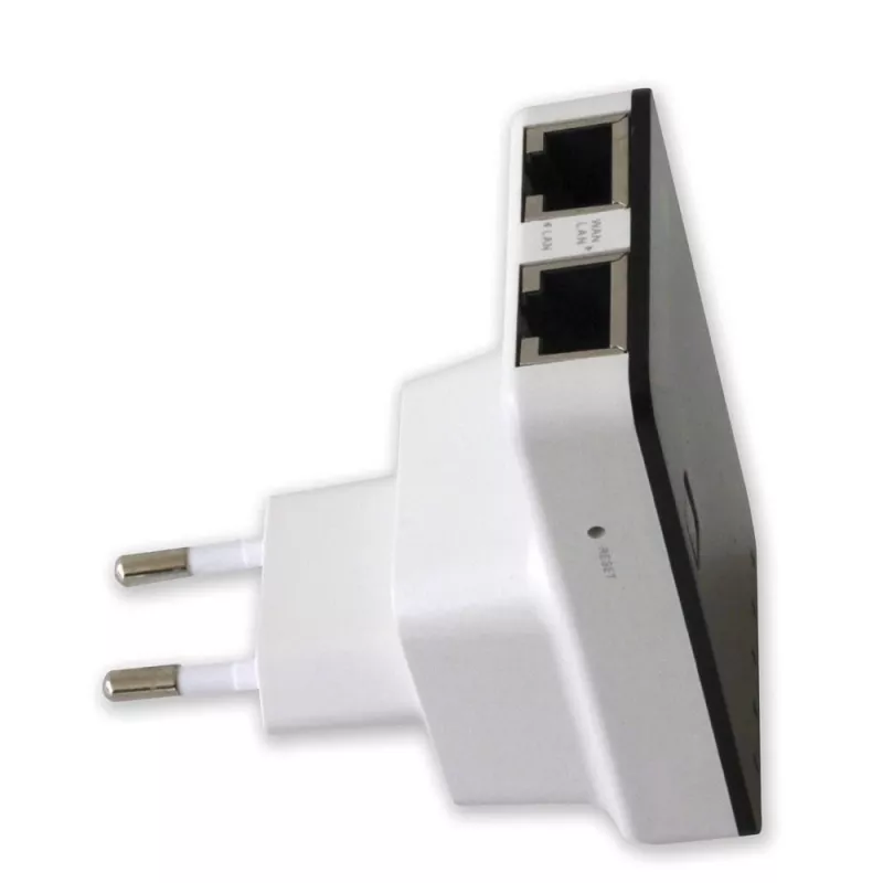 Techly I-WL-REPEATER2 (301078) bezdrôtový mini router / opakovač 300N do zásuvky, Wi-Fi 4 (802.11n), 2,4 GHz, 300 Mb/s