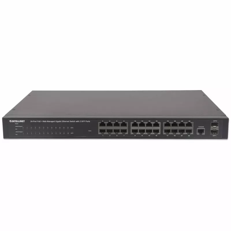 Upravovaný switch Intellinet 24-portový Gigabit Ethernet PoE+