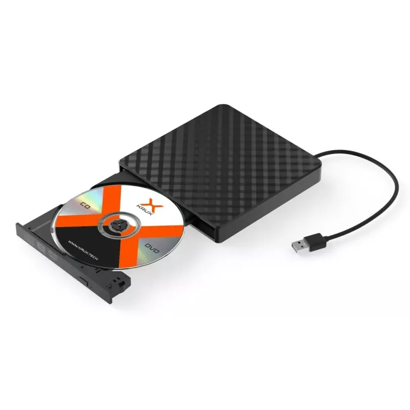 Externá optická DVD mechanika KRUX KRX0071 USB 3.0 Portable — DVD±RW, napájaná cez USB