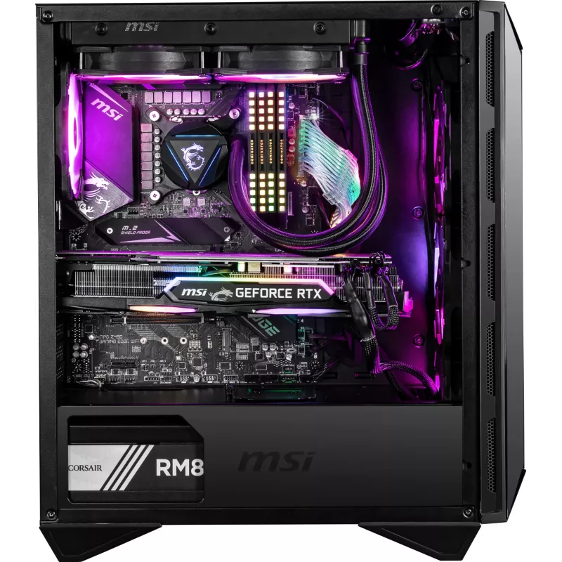 MSI MPG GUNGNIR 110R Mid Tower herná počítačová skriňa čierna, USB 3.2 Gen2 Type C, 4x 120mm ARGB ventilátor, Mystic Light Sync, 1 to 6 ARGB Control board, 2x tvrdené sklo panely, ATX, mATX, mini-ITX