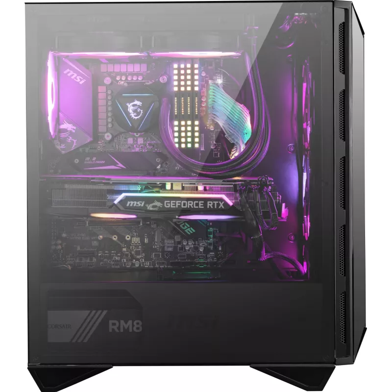 MSI MPG GUNGNIR 110R Mid Tower herná počítačová skriňa čierna, USB 3.2 Gen2 Type C, 4x 120mm ARGB ventilátor, Mystic Light Sync, 1 to 6 ARGB Control board, 2x tvrdené sklo panely, ATX, mATX, mini-ITX