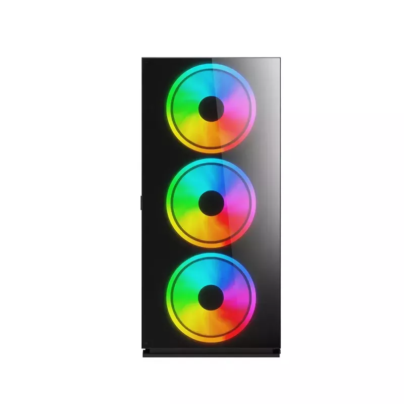 PC skriňa SAVIO Prime X1 ARGB sklo Midi Tower čierna – tvrdené sklo, ARGB ventilátor, podpora micro ATX/ATX