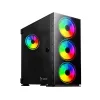 PC skriňa SAVIO Prime X1 ARGB sklo Midi Tower čierna – tvrdené sklo, ARGB ventilátor, podpora micro ATX/ATX