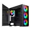 PC skriňa SAVIO Prime X1 ARGB sklo Midi Tower čierna – tvrdené sklo, ARGB ventilátor, podpora micro ATX/ATX