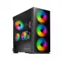 PC skriňa SAVIO Prime X1 ARGB sklo Midi Tower čierna – tvrdené sklo, ARGB ventilátor, podpora micro ATX/ATX
