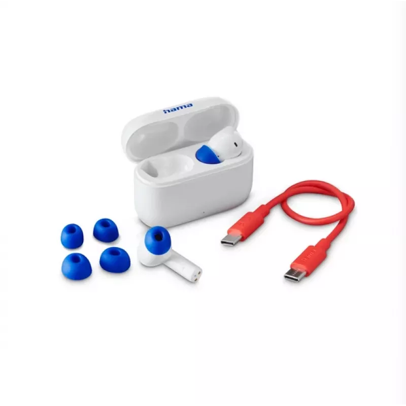 Bezdrôtové slúchadlá do uší Hama Passion Clear II True Wireless s ANC, biele (00184179)