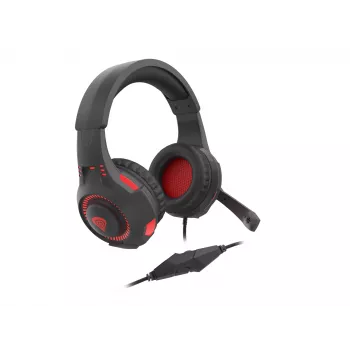 GENESIS Radon 210 headset káblový herný headset s hlavovým mostom USB Type-A čierny, červený