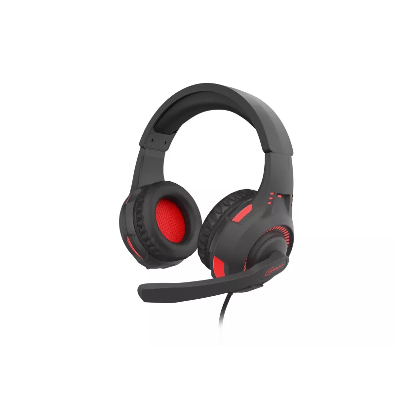 GENESIS Radon 210 headset káblový herný headset s hlavovým mostom USB Type-A čierny, červený