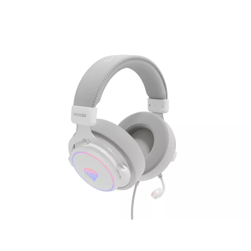 GENESIS Neon 764 headset káblový herný headset s hlavovým mostom USB Type-A biely