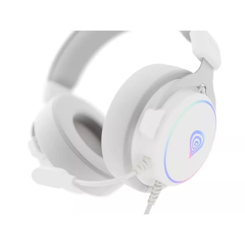 GENESIS Neon 764 headset káblový herný headset s hlavovým mostom USB Type-A biely