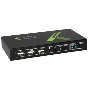 Techly 2x1 USB HDMI 4Kx2K IDATA KVM-HDMI2U KVM prepínač čierny