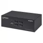 KVM prepínač Manhattan 4-portový 4K@30Hz USB-A audio mikrofón