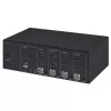 KVM prepínač Manhattan 4-portový 4K@30Hz USB-A audio mikrofón