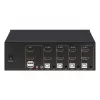 KVM prepínač Manhattan 4-portový 4K@30Hz USB-A audio mikrofón