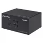 KVM prepínač Manhattan 2-portový 4K HDMI USB audio ovládanie 2 počítačov