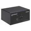 KVM prepínač Manhattan 2-portový 4K HDMI USB audio ovládanie 2 počítačov
