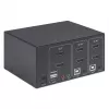 KVM prepínač Manhattan 2-portový 4K HDMI USB audio ovládanie 2 počítačov