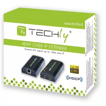 Techly dodatočný prijímač pre zosilňovač / rozbočovač HDMI Over IP IDATA EXTIP-373R