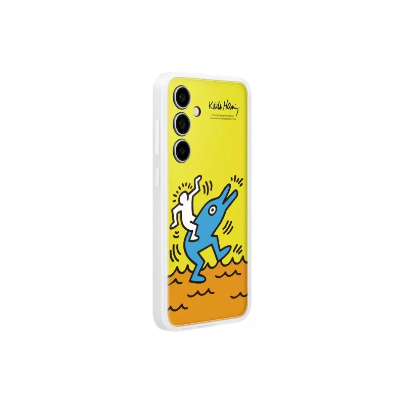 Kryt Samsung Keith Haring Flipsuit Case pre S24 FE žltý