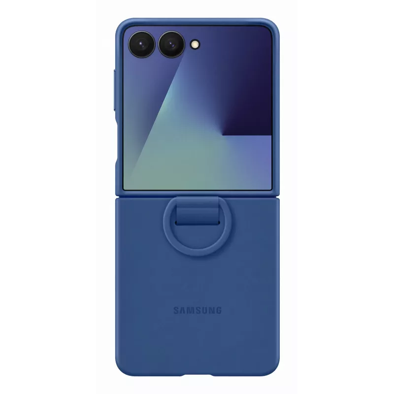 Samsung EF-PF766TNEGWW silikónový obal s krúžkom pre Galaxy Z Flip7, modrý