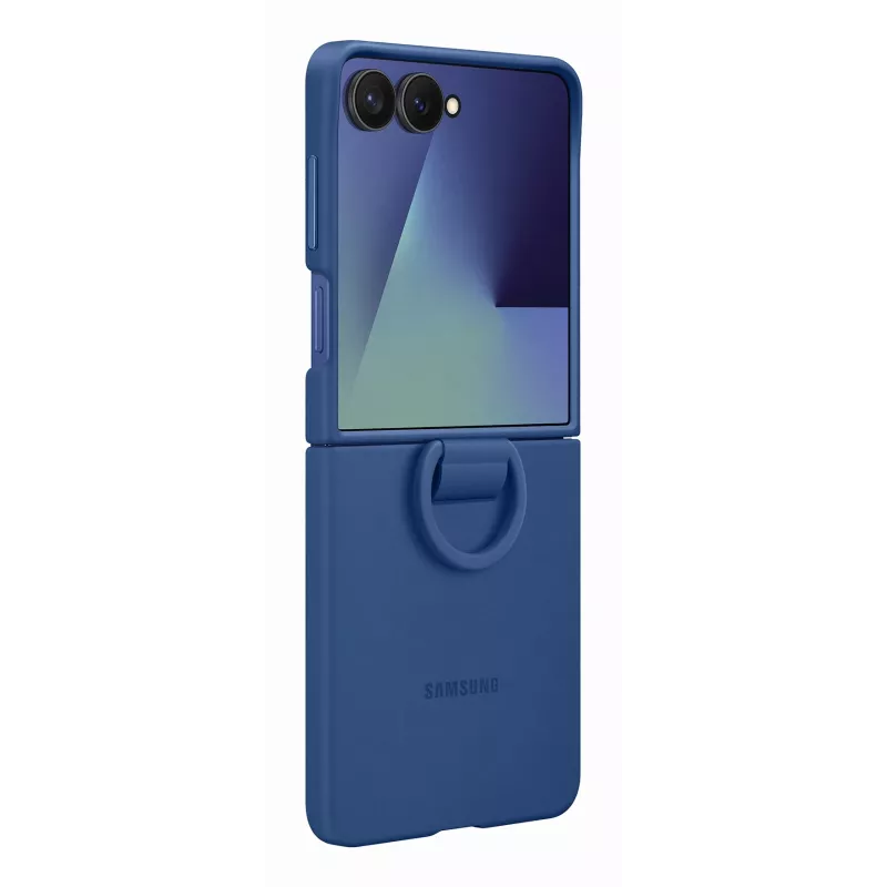 Samsung EF-PF766TNEGWW silikónový obal s krúžkom pre Galaxy Z Flip7, modrý