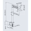 Techy 13-27 palcov stolový stojan pre monitor stredné rameno naklápacie ICA-LCD 501BK