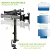 Techly 13-24 palcov stolový stojan pre 3 monitory so svorkou ICA-LCD 482-T