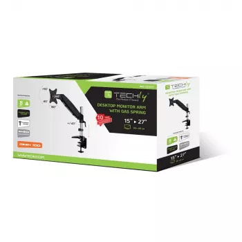 Techly plynová pružina na stôl pre monitor 15-27 inch 360 mm čierna ICA-LCD 111-BK