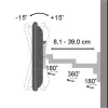 Techly ICA-LCD 104 nástenný držiak pre LCD 13–30 palcov, 3 kĺby, naklápací a otočný, do 15 kg, VESA 75x75/100x100, strieborný