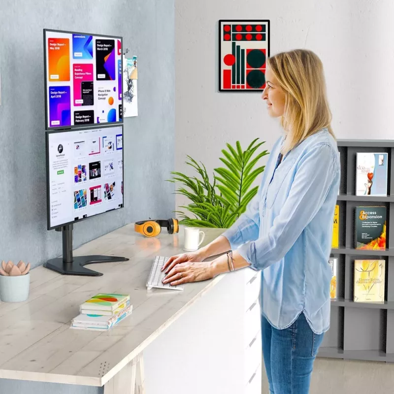 Techly ICA-LCD 2520V držiak monitora / podstavec 68.6 cm (27 palcov) na stôl čierny